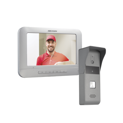 Kit de Videoportero Analógico con Pantalla LCD a Color de 7" / Frente de Calle para Exterior IP65