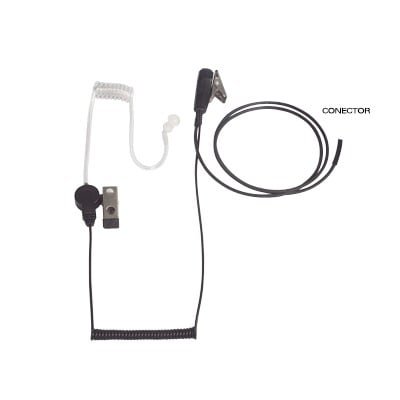 Micrófono - Audífono de Solapa con Tubo Acústico Transparente para HYT BD-506 y Motorola EP450/ RVA50/ DTR620/ DTR720/ DEP450/ EP350/ VX80/ MAG ONE Con tubo acústico de PU (material flexible)