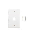 Placa de pared de 1 puerto, Keystone, Color Blanco