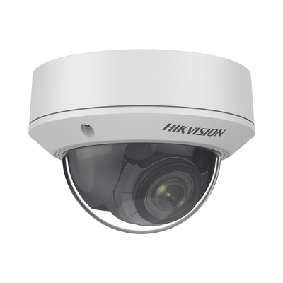 Domo IP 2 Megapixel / Lente Mot. 2.8 a 12 mm / 30 mts IR EXIR / Exterior IP67 / IK10 / PoE / Videoanaliticos Integrados