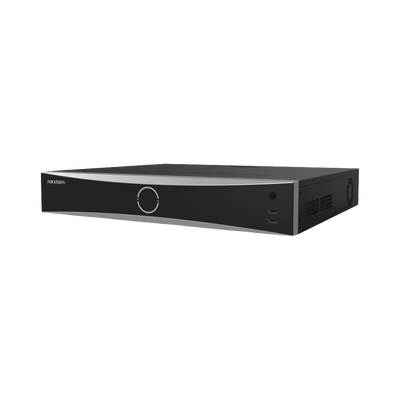 NVR 12 Megapixel (4K) / 32 canales IP / 16 Puertos PoE+ / Reconocimiento Facial / AcuSense (Evita Falsas Alarmas) / 4 Bahías de Disco Duro / Switch PoE 300 mts / HDMI en 4K / Alarmas I/O