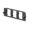 Placa Modular FAP de 6 Puertos Mini-Com, Acepta Módulos de Fibra Óptica, Cobre o Audio y Video, Color Negro