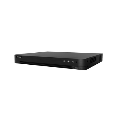 (ACUSENSE / Evita Falsas Alarmas) DVR 4K / 8 Canales TURBOHD + 16 Canales IP / 2 Bahía de Disco Duro / Audio por Coaxitron / Salida de Vídeo en 4K / Entrada Salida de Alarma