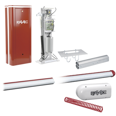 Kit Barrera Vehicular B680H con Brazo Rectangular de 6.3 metros / Incluye Brazo, Resorte, Enganche y Gabinete