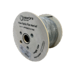 Carrete de 1 km de Fibra Óptica Aérea Mini Figura 8 G.657A1 tipo Drop, Monomodo de 1 Hilo (unifibra), Color Negro