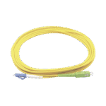 Jumper de Fibra Óptica Monomodo LC/UPC SC/APC Simplex, color amarillo 1 metro