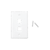 Placa de pared de 2 puertos, Keystone, Color Blanco
