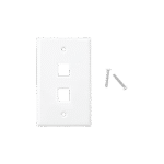 Placa de pared de 2 puertos, Keystone, Color Blanco