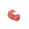 Módulo Jack Keystone Cat5e (toolless), con terminación en ángulo 180 º Color Rojo, Compatible con Faceplate y Patchpanel Linkedpro