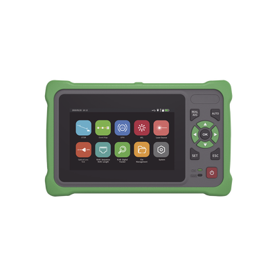 OTDR Touch para Pruebas en los Enlaces de Fibra Óptica / Longitudes de onda 1310nm y 1550nm / Incluye Función VFL / Incluye Función OPM / Incluye Función de Mapeo de cables de Red RJ45 / Recargable