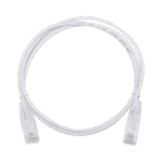 Cable de Parcheo Slim UTP Cat6 - 1 metro, Blanco, Diámetro Reducido (28 AWG)