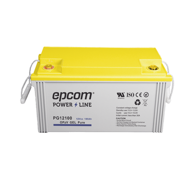 Batería de GEL PURO / 12 V @ 100Ah / Ciclo profundo / Para Uso en Sistemas de Energía Ininterrumpida / Sistemas Solares