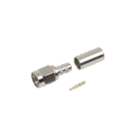 Conector SMA Macho de anillo plegable para cable RG-58/U, Niquel / Oro / Teflón.