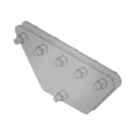 Placas igualadoras con tornillería y separadores, para 5 retenidas. Galvanizado en inmersión (20x20x50 cm).