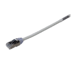 Patch Cord Cat6A, Diametro Reducido 28 AWG, Blindado S/FTP, CM/LS0H, 20 cm, Color Gris