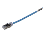 Patch Cord Cat6A, Diametro Reducido 28 AWG, Blindado S/FTP, CM/LS0H, 3m, Color Azul