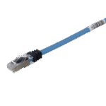 Patch Cord Cat6A, Blindado S/FTP, CM/LS0H, 1m, Color Azul