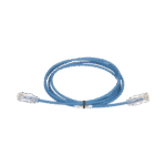 Cable de Parcheo TX6, UTP Cat6, Diámetro Reducido (28AWG), Color Azul, 10ft