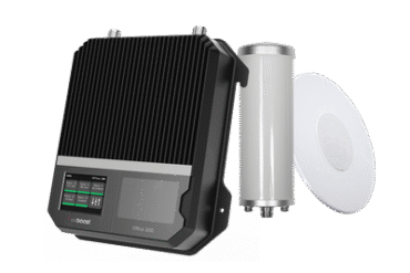 KIT Amplificador de señal celular 4G LTE, 3G y VOZ. Especial para cubrir áreas de hasta 4300 Metros Cuadrados por ser de grado comercial e industrial. Soporta múltiples operadores, tecnologías y usuarios.