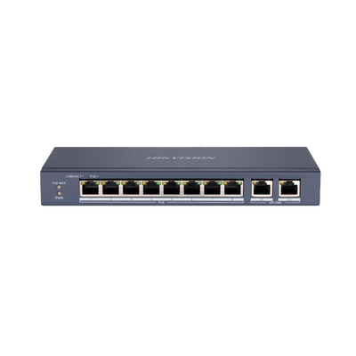Switch PoE+ / 300 Metros PoE Larga Distancia / 8 Puertos 10/100 Mbps 802.3af/at (30W) +2 Puerto 10/100/1000 Mbps Uplink