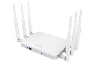 Punto de Acceso y Repetidor para Interior ac (3x3) de Largo alcance, 800mW de potencia, Doble Banda Simultanea 1300 Mbps en 5 GHz y 450 Mbps en 2.4 GHz, 6 Antenas desmontables de 5 dBi, Soporta PoE 802.3at