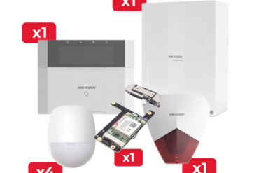 Kit de Alarma Ax Hybrid Pro de 64 Zonas / Incluye Panel / Comunicador 3G/4G / Sirena Estrobo / Teclado Programador y 4 Detector PIR