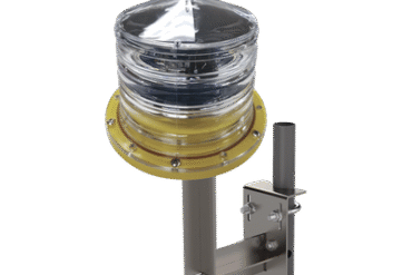 Estrobo led para Obstrucción Autónoma con Led Color Rojo con Panel Solar (Luz Fija o Estroboscópica configurable) / incluye montaje HLU3R2