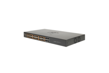 Switch cnMatrix EX1028 de 24 puertos PoE 802.3af/at, 200 W, Gigabit Ethernet y 4 SFP, Capa 2, gestión en la nube
