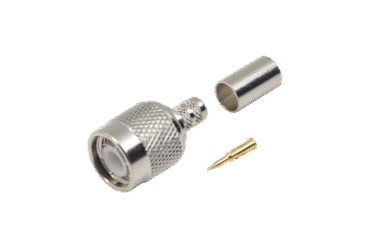 Conector TNC Macho de Anillo Plegable para Cables LMR-240, RG-8/X, 9258, Niquel/Oro/Delrin.