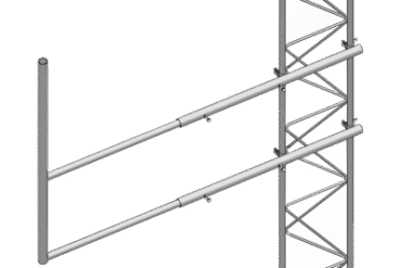 Brazo tipo F para torre STZ35 (Electrolítico).