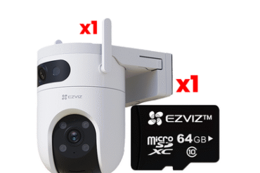 K Cámara IP Dual 1 Lente Fijo 1 Lente PT Exterior 3K / Wi-Fi / Auto Seguimeinto / Audio de Dos Vías / Notificación Push / Color Night Visión / Incluye Montaje para pard / Incluye Memoria Micro SD 64 GB