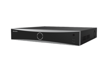 NVR 12 Megapixel (4K) / 16 canales IP / 16 Puertos PoE+ / AcuSense (Evita Falsas Alarmas) / Reconocimiento Facial / 4 Bahías de Disco Duro / Switch PoE 300 mts / HDMI en 4K / Alarmas I/O