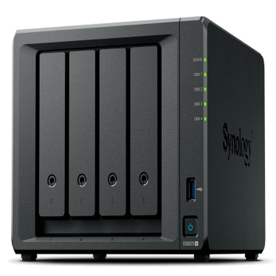 Servidor NAS de 4 Bahías (Expandible a 9 Bahías) / Hasta 162 TB / Servicio Nube Gratis (P2P) / Administración Remota y Respaldo Programado