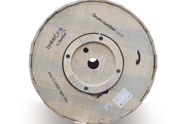 Carrete de 3 km de Fibra Óptica Aérea Mini ADSS (ASU) G.652D, Monomodo de 12 Hilos, Exterior, Span 80, Loose Tube