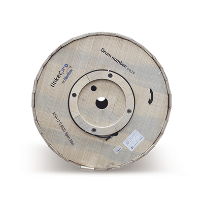 Carrete de 3 km de Fibra Óptica Aérea Mini ADSS (ASU) G.652D, Monomodo de 12 Hilos, Exterior, Span 80, Loose Tube