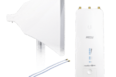 Kit de Radio Estación Base airMAX AC GEN2 + Antena Asimétrica de 90 °, 16 dBi, tipo cuerno, 4.9-6.5 GHz, incluye Jumper