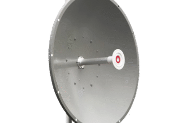 Antena direccional de 3 ft, 5.1 a 7.1 GHz, Ganancia 34 dBi, Conectores RP SMA (sma hembra inverso), Polarización doble, incluye montaje para torre o mástil