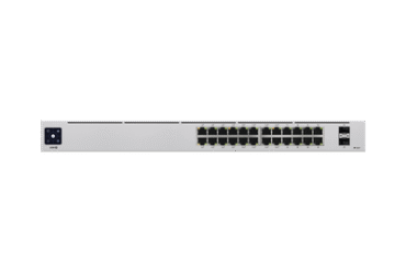UniFi Switch USW-24-POE Gen2, Capa 2 de 24 puertos (16 puertos PoE 802.3af/at + 8 puertos Gigabit) + 2 puertos 1G SFP, 95W, pantalla informativa