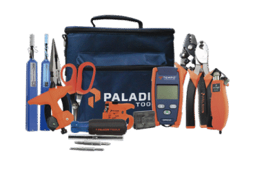 Kit de Herramientas Pro Plus para Instalación de Fibra Óptica con accesorios de limpieza de puertos/conectores, desforradoras de fibra óptica y medidor de potencia