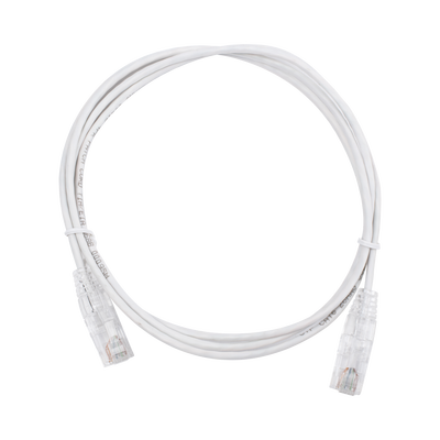 Cable de Parcheo Slim UTP Cat6 - 1.5 m Blanco Diámetro Reducido (28 AWG)