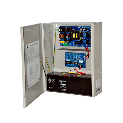 Fuente de alimentación de 24 Vcd@ 10 A / Con capacidad de baterías de respaldo / 1 salida / Requieren baterías / Voltaje de entrada de : 115 Vca.