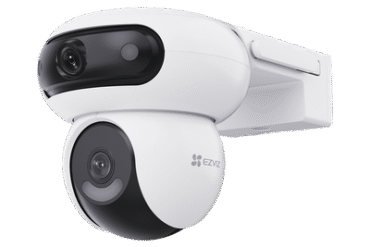 Cámara PT Doble Lente / Movimiento en Ambos Lentes (4MP + 4MP) / IA Detección Humana y Vehiculo / Visión Nocturna a Color / Vista Simultánea de camara PT y Cámara Fija / Audio Bidireccional