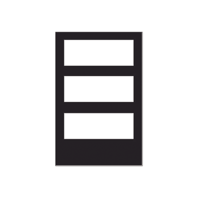 Puerta para Gabinete de 3 Niveles / para Paneles NOTIFIER / Color Negro