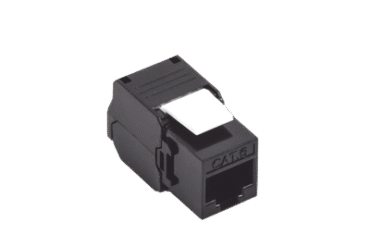 Módulo Jack Keystone Cat6A (toolless), con terminación en ángulo 180 º Color Negro, Compatible con Faceplate y Patchpanel Linkedpro