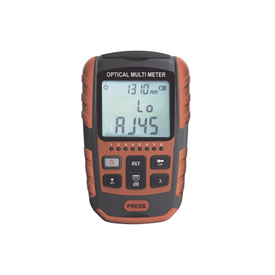 Medidor de Potencia Óptica (MINI OPM) / Versión Reducida / Compatible con Fibra Óptica Multimodo y Monomodo / Soporta conectores SC, ST Y FC / Incluye Función de VFL / Incluye función para probar Cables RJ45 / Recargable