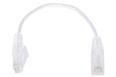 Cable de Parcheo Slim UTP Cat6 - 20 cm Blanco Diámetro Reducido (28 AWG)