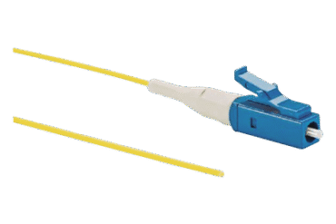 Pigtail de Fibra Óptica LC Simplex, Monomodo OS2 9/125, 900um, Color Amarillo, 1 Metro