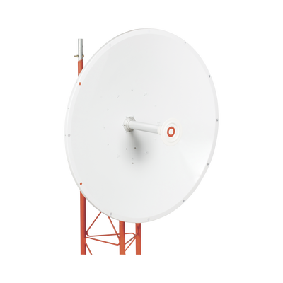 Antena direccional de 3ft, 4.9 a 6.5 GHz, Ganancia 34 dBi, Conectores N-Hembra, Polarización doble, incluye montaje para torre o mástil