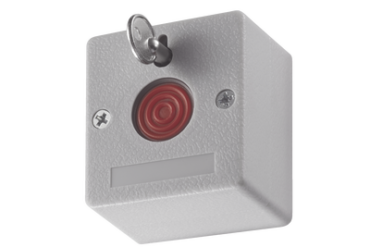 Botón de Pánico Cableado / Compatible con Cualquier Panel de Alarma / LLave de Seguridad / NO / NA / Material Retardante al Fuego (ABS)