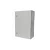 Gabinete de Acero IP66 Uso en Intemperie (500 x 700 x 250 mm) con Placa Trasera Interior y Compuerta Inferior Atornillable (Incluye Chapa y Llave).